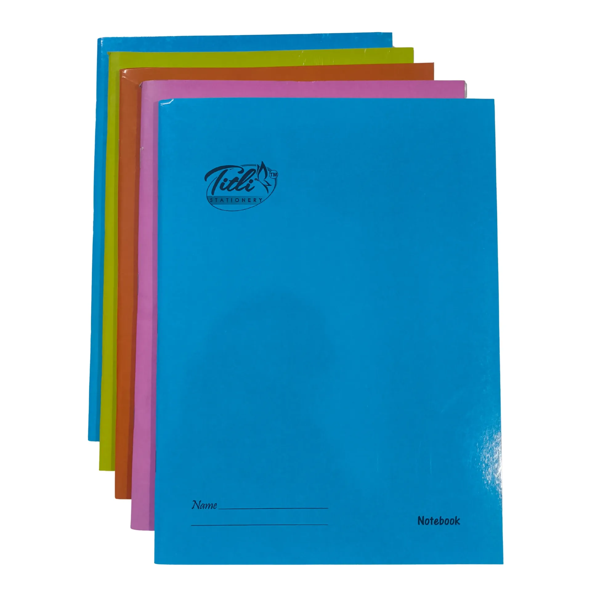 [GS872] Titli (Delta) A5 Fluorescent Cover Notebook – Pack of 5 – 172 Ruled Pages Each for Students (5)