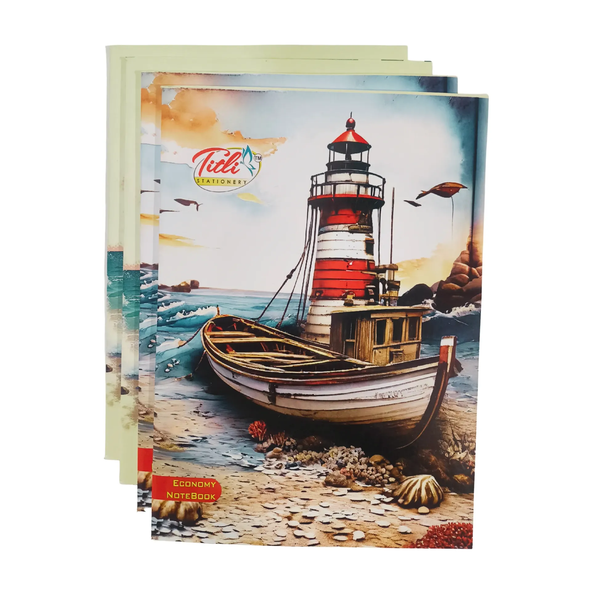Delta Titli A4 Notebook – Pack of 4 – 208 Ruled Pages Each Soft Cover for Students & Office Use