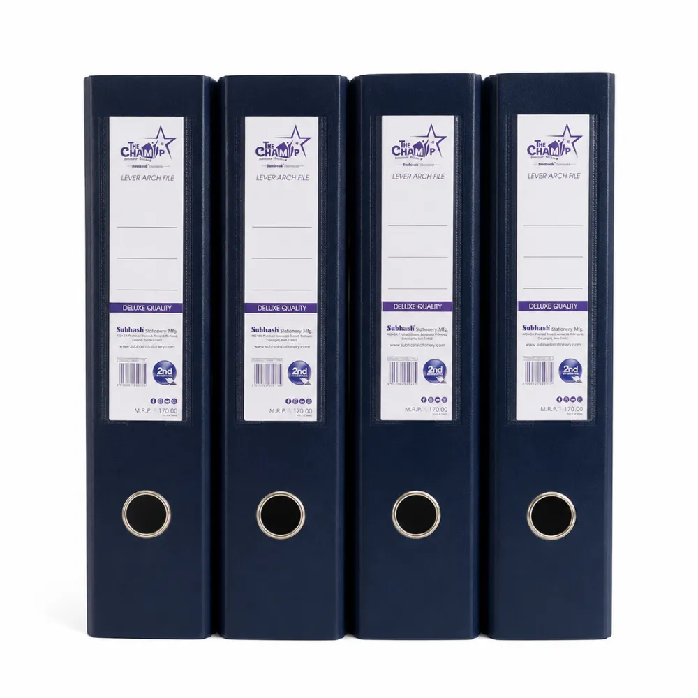 The Champ Lever Arch File Pack of 4 | A4 Document Organizer File Pack of 4