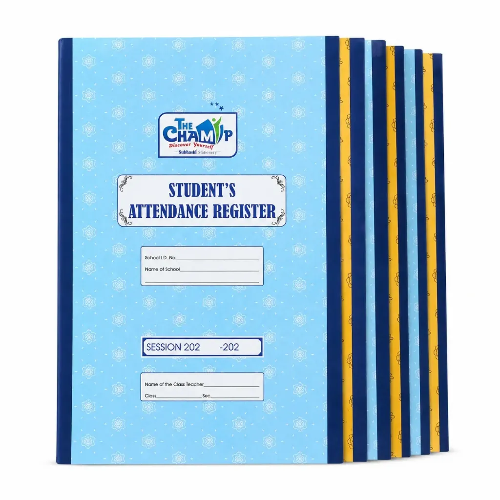 The Champ Student Attendance Register Pack of 6 | 93 students every month for one year