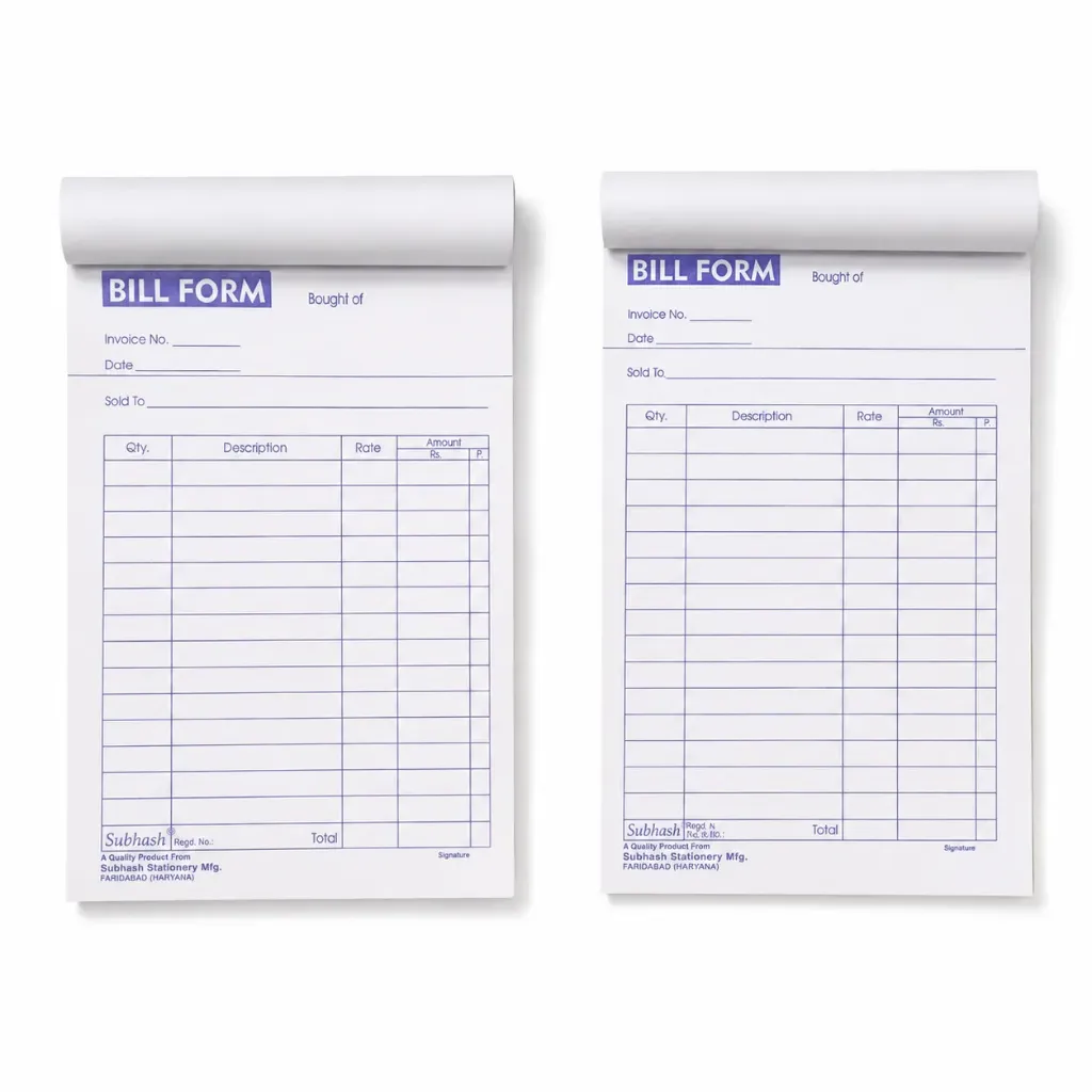 The Champ Bill Book | 100 x 2 Duplicate Leaves with Free Carbon Sheet | Invoice Bill Book for Retail Shops, Office & Business Use
