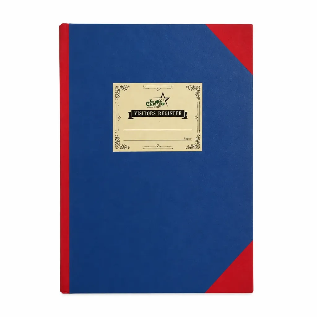 The Champ Visitor Register | 150 Sheets | 30 Entries Per Page | Visitor Record Book for Office, School & Business