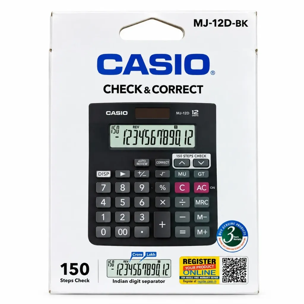 [GS912] CASIO MJ-12D-BK Desktop Basic Calculator