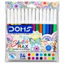 DOMS Sketch Max Water Colour Pens | 14 Shades Colouring & Drawing Pens for Kids