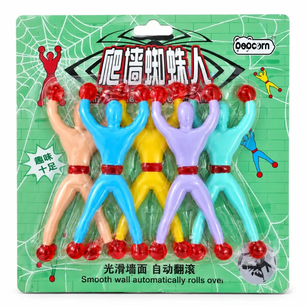[GS878] Popcorn Sticky Wall Man | Wall Climbing Sticky Toy | Multicolor Wall Climbing Figure Toy for Kids