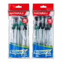 Nataraj Super X Ball Pen Black | Pack of 10 | 2 Packets | Smooth Writing Pen
