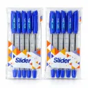 Supra Slider Ball Pen Pack of 10 | 2 Packets | Smooth Writing Pen for Everyday Use
