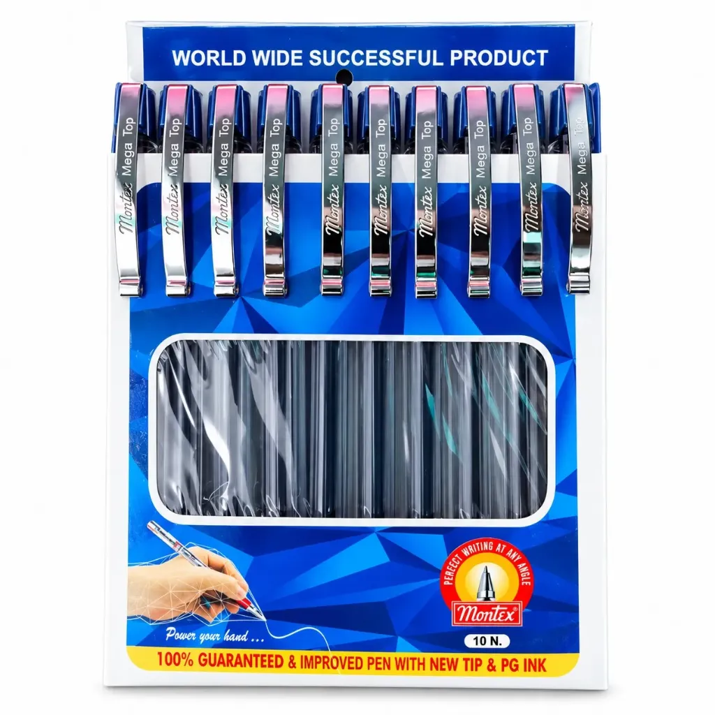 Montex Ball Pen Pack of 10 | Smooth Writing Pen for School, Office & Everyday Use