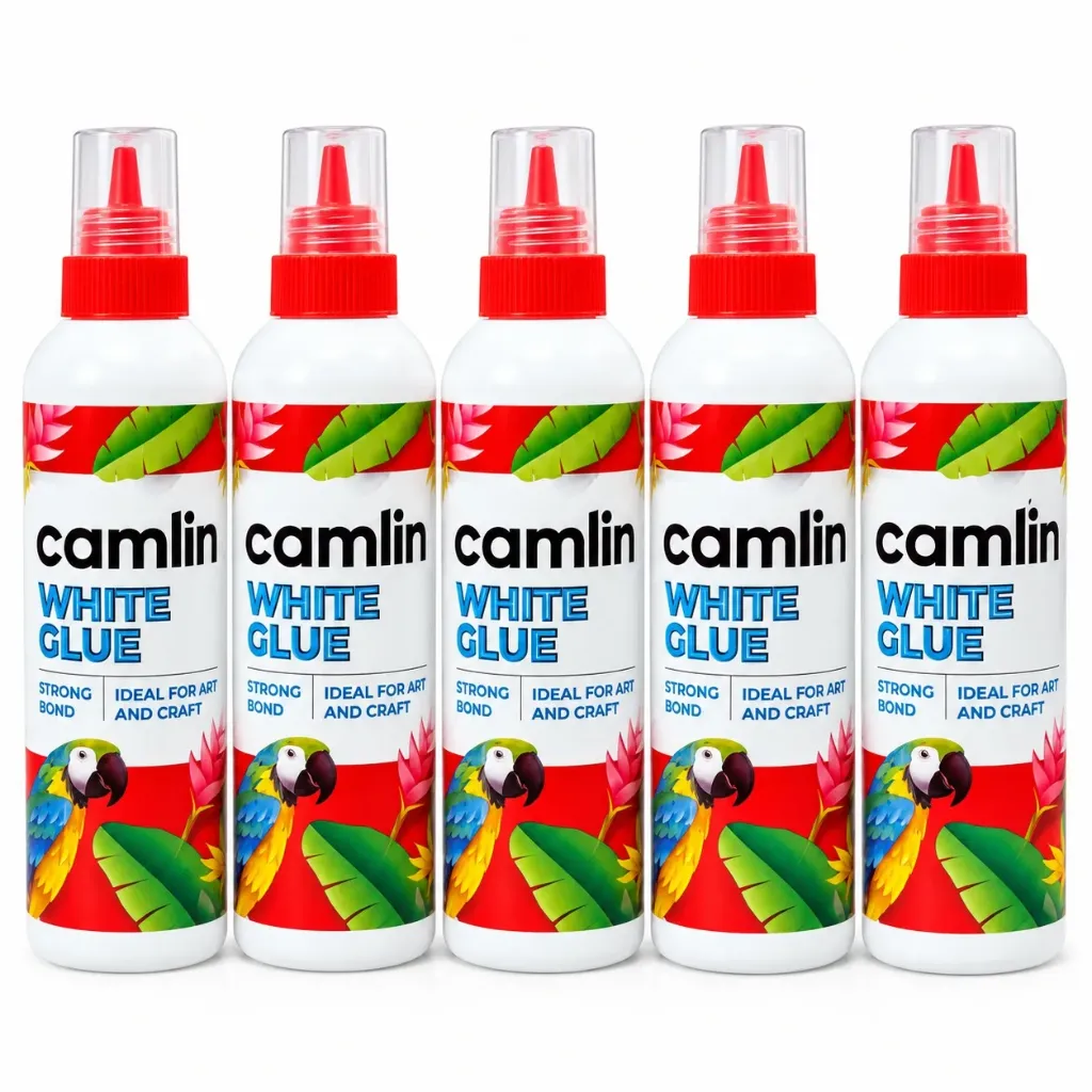 [GS879] Camlin White Glue Pack of 5 | Multipurpose Adhesive for School, Office, Art & Craft