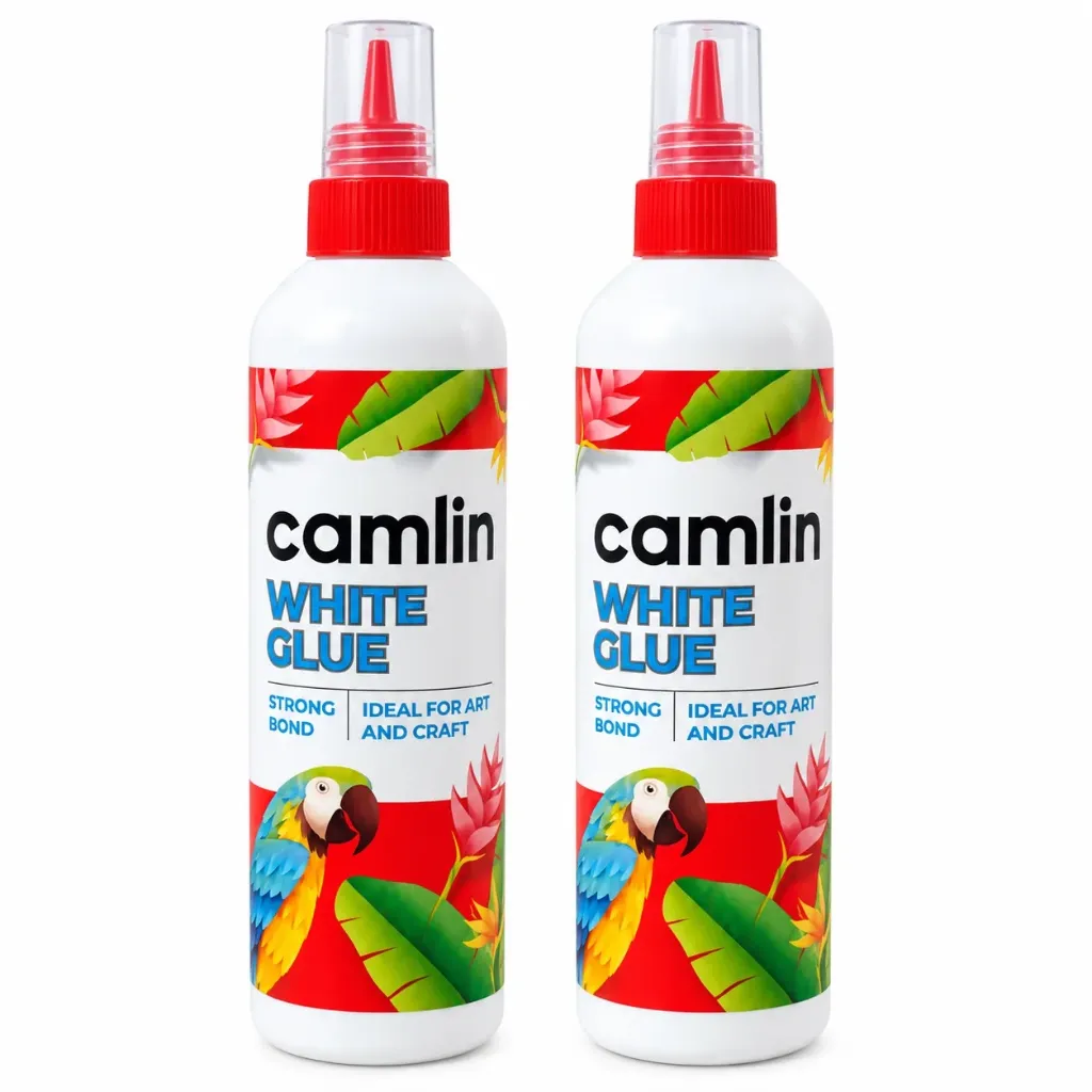 [GS880] Camlin White Glue Pack of 2 | 200g Each | Multipurpose Adhesive for School, Office, Art & Craft