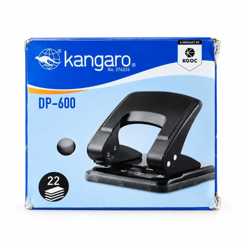 Kangaro DP-600 Paper Punching Machine | 2-Hole Punch | 22-Sheet Capacity for Office & School