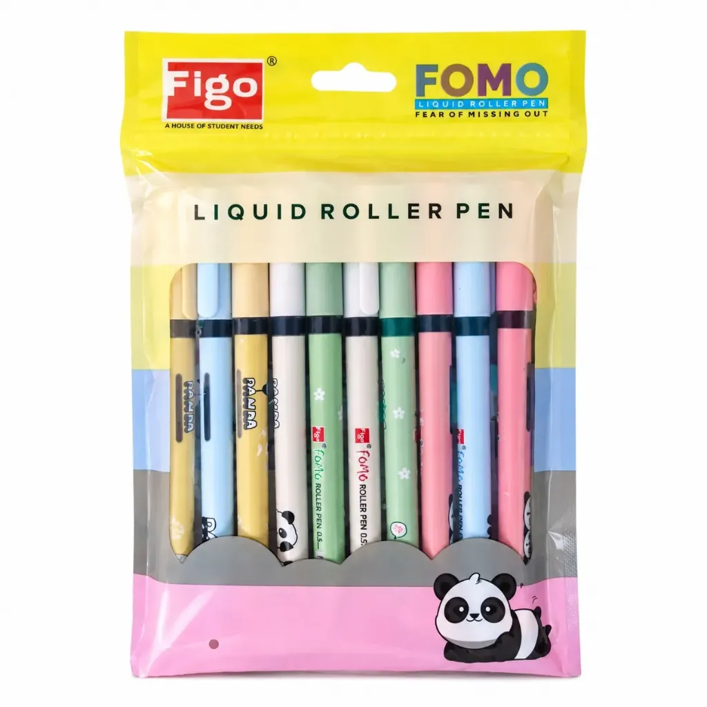 [GS919] Figo Liquid Roller Blue Pen Pack of 10 | Smooth Writing Pen for School, Office & Daily Use