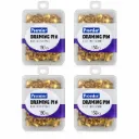 Premier Rust-Resistant Drawing Pins Pack of 4 Boxes | 600 Pins for Office, School & Home