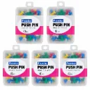 Premier Push Pins Pack of 5 Boxes | 200 Notice Board Pins for Office, School & Home